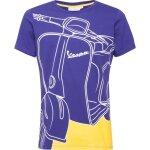T - shirt homme vespa 70 years young mauve / jaune - m