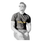T - shirt malossi anthracite / jaune fluo - s