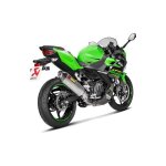 Silencieux akrapovic inox embout carbone kawasaki ninja 400 18 - 19