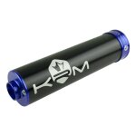 Silencieux d'�chappement alu noir et bleu fonc� krm pro ride 50 - 70cc