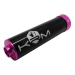 Silencieux d'�chappement alu noir et rose krm pro ride 50 - 70cc