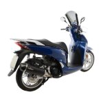 Silencieux leovince nero inox noir casquette carbone pour honda sh 300