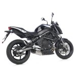 Silencieux leovince underbody inox casquette carbone pour kawasaki er