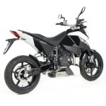 Silencieux leovince underbody inox casquette carbone pour ktm duke 690