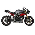 Silencieux mivv gp inox noir casquette inox triumph speed triple 1050