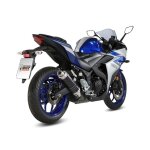 Silencieux mivv gp inox noir casquette inox yamaha yzf - r3 15 - 17