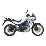 Silencieux mivv oval inox noir casquette carbone honda xl 750 transalp