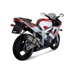Silencieux mivv suono inox / casquette carbone yamaha yzf - r6 99 - 02