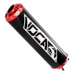 Silencieux voca racing alu noir embout de sortie anodis�e rouge moto
