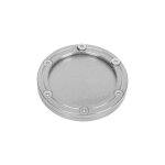 Support de vignette rond racing moto technology argent