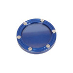 Support de vignette rond racing moto technology bleu