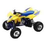 Suzuki quad r450 2009 yellow 1:12 newray bleu / jaune Suzuki quad r450 2009 yellow 1:12 newray bleu / jaune