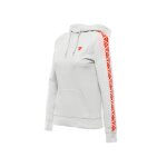 Sweat à capuche femme dainese stripes lady gris clair / rouge fluo - s Sweat à capuche femme dainese stripes lady gris clair / rouge fluo - s