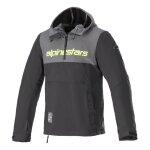 Sweat  capuche moto alpinestars sherpa gris / noir / jaune fluo - l