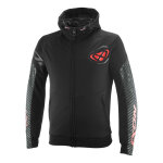 Sweat � capuche moto ixon touchdown air noir / rouge vif - s