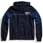 Sweat � capuche zipp� 100% emissary bleu marine - s