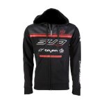 Sweat � capuche zipp� bud racing team 19 rouge / noir - s
