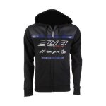 Sweat � capuche zipp� enfant bud racing team 19 bleu / noir - 4 ans