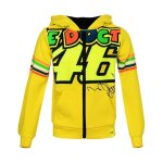 Sweat zip capuche enfant vr46 valentino rossi stripes jaune 2018 - 6 - 7
