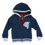 Sweat zip enfant vespa bleu - s