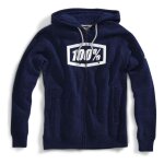 Sweat zipp� � capuche 100% syndicate navy / blanc - s