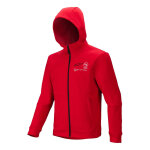 Sweat zipp� � capuche alpinestars racer mx bright red - l
