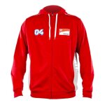 Sweat zipp� � capuche ducati abdrea dovizioso rouge - m