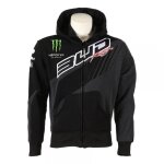 Sweat zipp� � capuche enfant bud racing team 17 gris / noir - 8 ans
