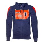 Sweat zipp� � capuche fabio quartararo 20 bleu / rouge - xs
