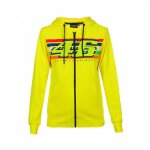 Sweat zippé à capuche femme vr46 valentino rossi stripes jaune 2019 - Sweat zippé à capuche femme vr46 valentino rossi stripes jaune 2019 -