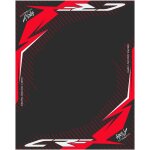 Tapis environnemental hurly crf 80cm x 100cm rouge / noir