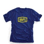 Tee shirt enfant 100% ride bleu marine - s