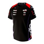 Tee - shirt enfant ixon aprilia racing 2024 kid noir / rouge fluo - 6 ans Tee - shirt enfant ixon aprilia racing 2024 kid noir / rouge fluo - 6 ans