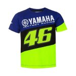 Tee - shirt enfant vr46 racing yamaha bleu / noir / jaune - 1 / 2 ans
