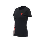 Tee - shirt femme dainese logo lady noir / rouge fluo - l Tee - shirt femme dainese logo lady noir / rouge fluo - l