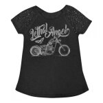 Tee - shirt femme lethal threat moto lethal angel strass noir - s