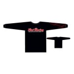 Tee - shirt manches longues enfant bud racing flame noir / rouge 8 ans