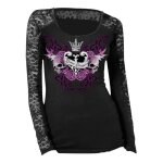 Tee - shirt manche longuef emme lethal threat divine danger lace noir - s