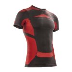 Tee - shirt de protection acerbis x - body summer ss noir / rouge - l / xl