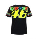 Tee shirt vr46 valentino rossi stripes noir 2018 - s