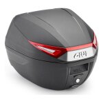 Top case givi c30 monolock 30 litres noir / argent catadioptres rouge