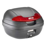 Top case givi e340 vision monolock catadioptre rouge avec platine / kit