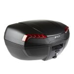Top case givi monolock e46 riviera 46 litres noir / catadioptres rouge