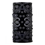 Tour de cou schampa & dirt skins paisley blanc / noir