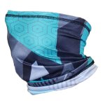 Tour de cou trendy grey blue shape
