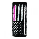 Tour de cou tube schampa usa drapeau noir / blanc / rose