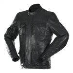 Veste cuir overlap maverick midnight - s