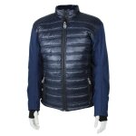 Veste moto homme harisson hybrid bleu - s