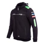Veste textile bud racing team softshell 24 black / green - 2xl