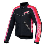 Veste textile femme alpinestars t - dyno wr black / bright red / fuschia - xs